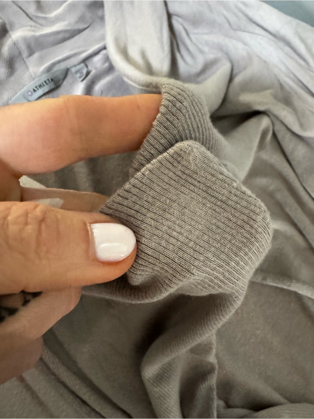 Athleta Gray Draped Open-Front Cardigan - Picture 10 of 11